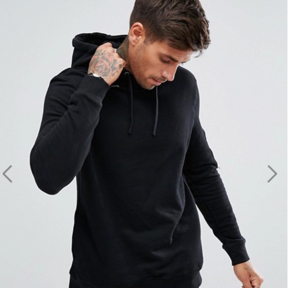 River Island Other - ASOS River Island hoodie with ma1 pocket in black